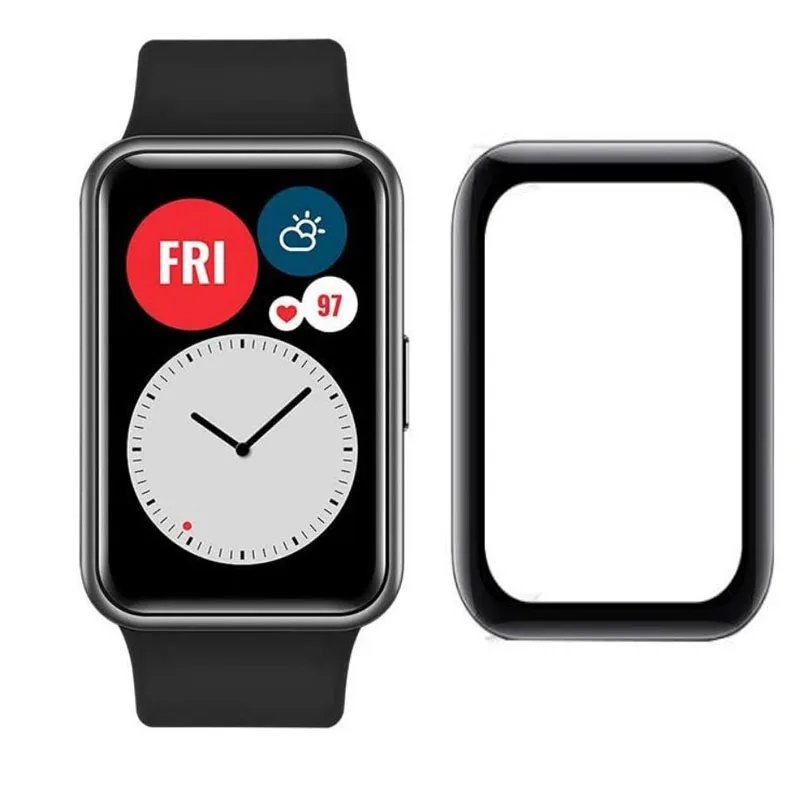3D Curved Full Edge Smartwatch Soft Protective Film Cover Protection For Huawei Watch Fit /Honor ES Screen Protector Case | Электроника