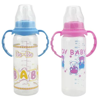 

Baby Feeding Bottles Straw Cup Newborn Bottle Sippy Cups Children Learn Drinking Water Straw Training Cup PP Bottles