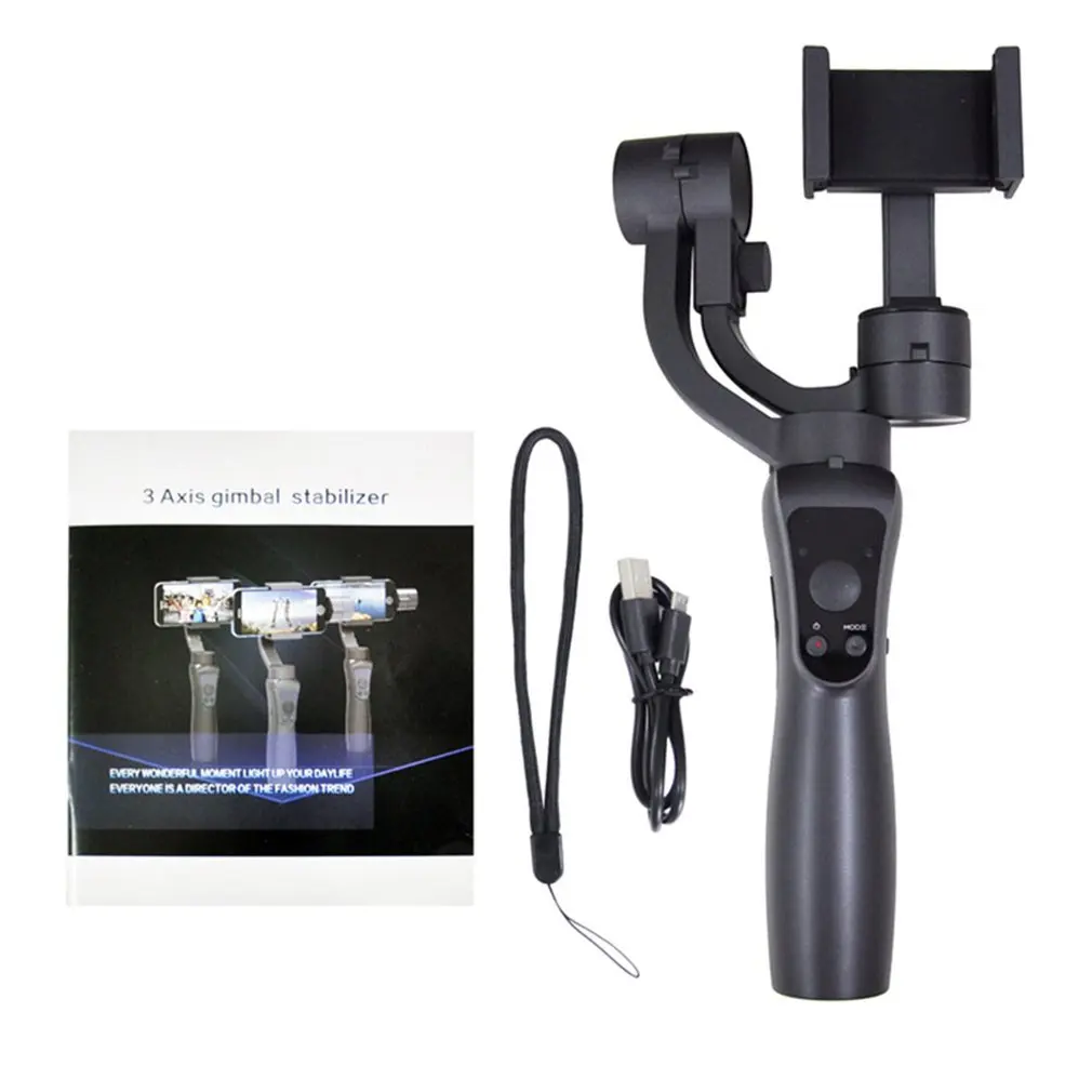 Gimbal Stabilizer 3 Axis Handheld Smartphone Portable Stabilizer for iPhone Xs Max X 8 Plus SE Samsung Action Camera