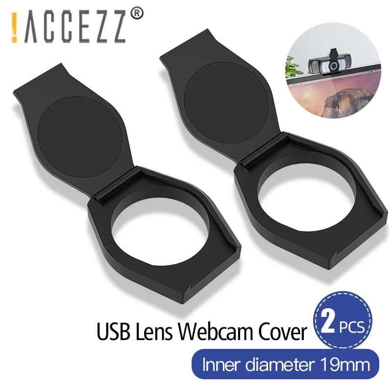 !ACCEZZ 2Pcs USB Computer Webcam Cover Privacy Shutter Lens Cap Hood Protective Cover Universal for Logitech HD Pro C920 C922 