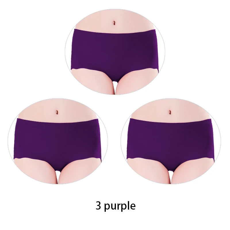 3Pcs Seamless Panties For Women Plus Size Underwear 2XL 3XL 4XL Women's Cotton Briefs Comfort Intimates Fashion Female12 Colors plus size panties Panties