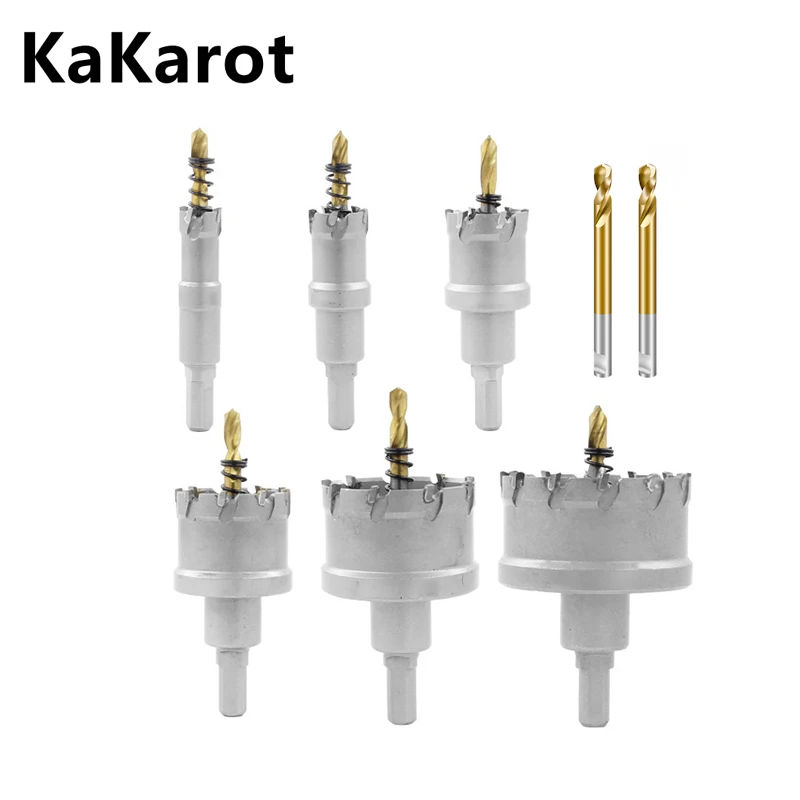 1pc Hole Saw Drill Bit Alloy Carbide Cobalt Steel Cutter Stainless Steel Wood Cutting Iron Metal Core Drill Bit Metal drill bit