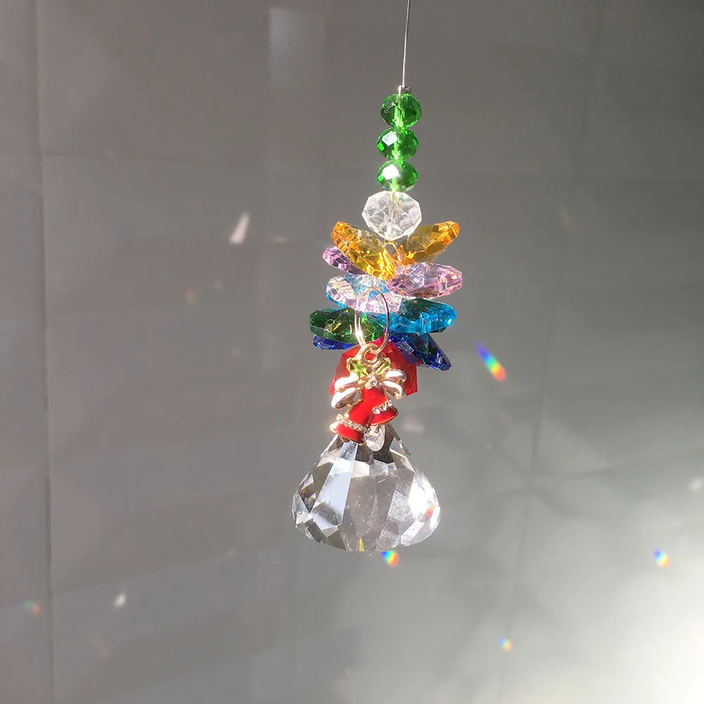 Crystal Eight Corners Pendant Prisms 1PC Suncatcher Hanging Parts Lamp Super Beauty Suncatcher Home, Garden& Christmas Ornament