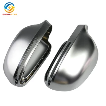 

ELISHASTAR Chrome Matt Rearview Mirror Case Side Mirror Cover For Q3 A3 2008-2010 A4 2009-2012 A6 C6 2009-2011 A5 2008-2009 B8