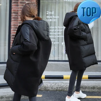 

Coat Women Winter Jacket Warm Parkas Female Overcoat High Quality 2020 New Patchwork Cotton Padded Coat Outwear LX1078