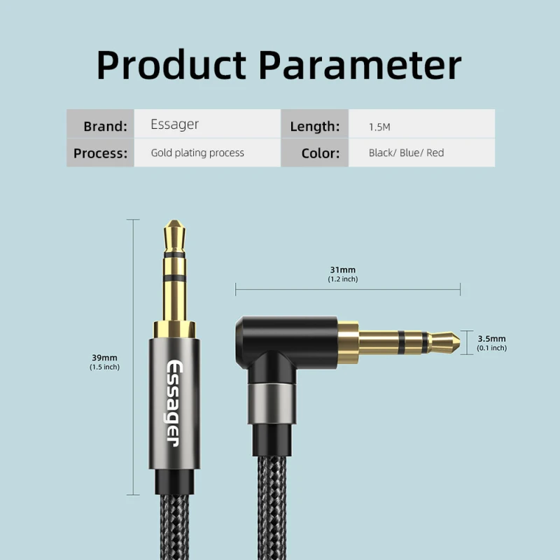 Essager-3.5mm   ̾ ̺, -  ȭ  Aux ̺ Ｚ ڵ  Ŀ ̾