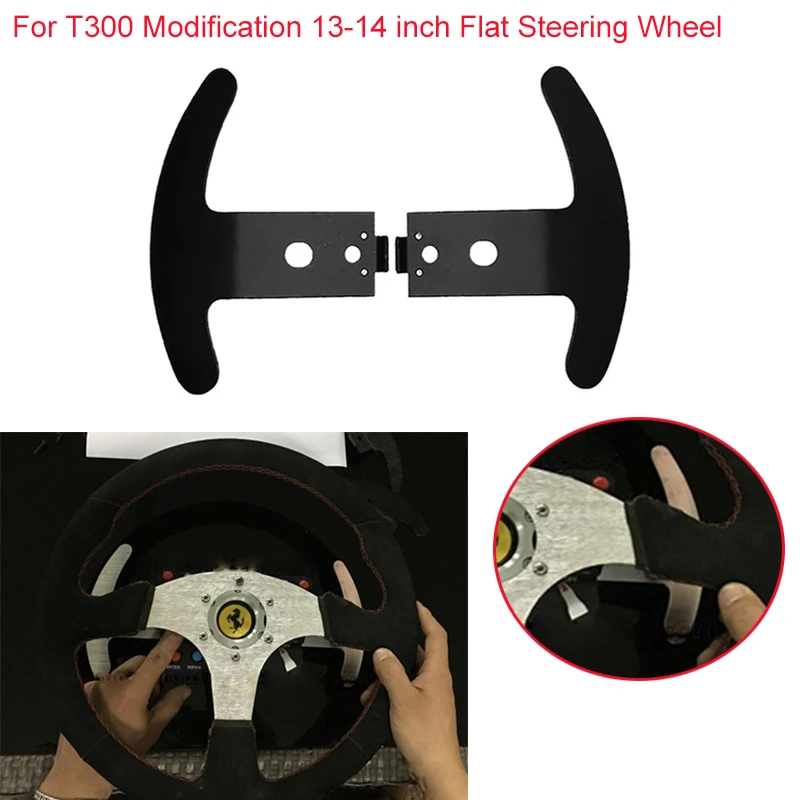 1 Pair Modification Paddles for THRUSTMASTER T300/RS Heavy Duty Paddle  Shifters Wheel Racing Fits 13-14 inch Flat Steering Wheel