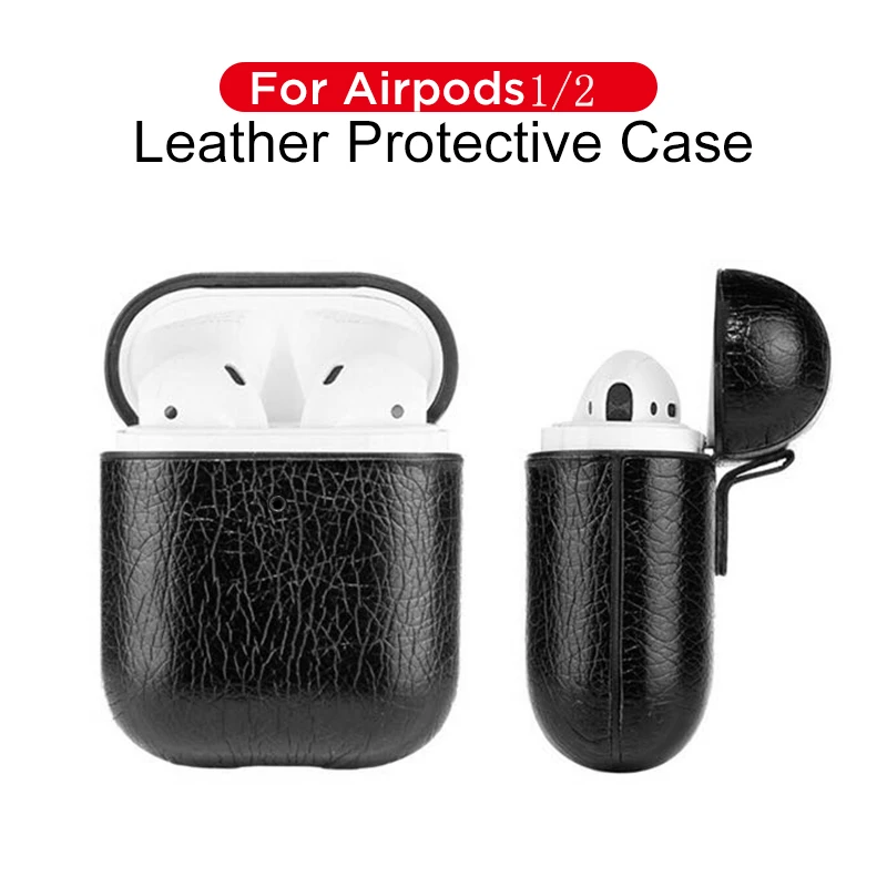 Подходит для apple AirPods, Bluetooth, беспроводные наушники, кожаный чехол, чехол для Air Pods, 1, 2, зарядка, коробка, анти-потеря, чехол с крючком