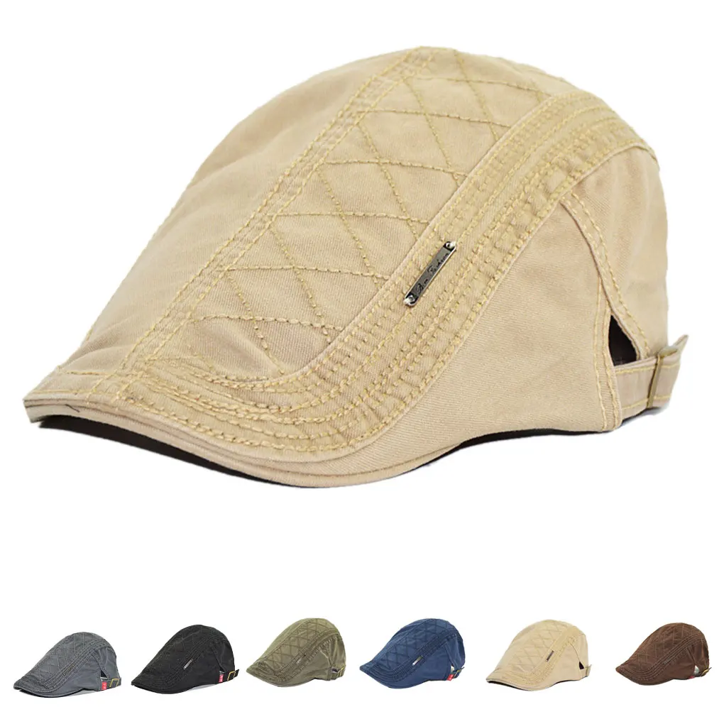 Регулируемый берет для мужчин и мальчиков, повседневная винтажная осенне-зимняя уличная хлопковая кепка s, ретро шапка художника, плоская кепка