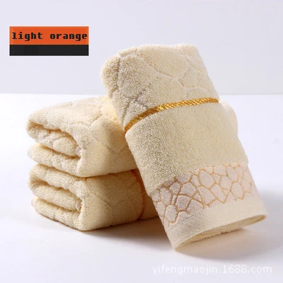 light yellow Полотенце хлопок утолщенное взрослое лицо мыть плед - Цвет: light yellow