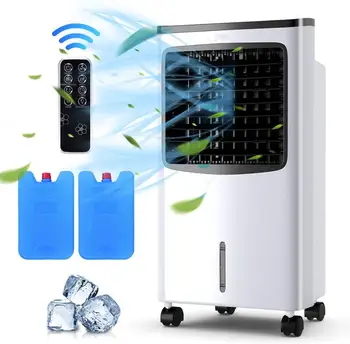 

Evaporative Cooler, 4-in-1 Portable Air Cooling, Fan, Humidifier and Anion, with 3 Wind Modes, 3 Speeds, 7.5H Timer with Remote