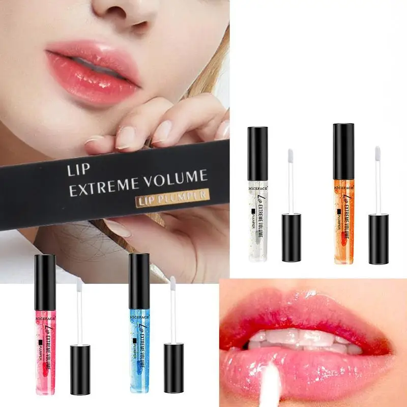 Lip Plumper Mineral Oil Vitamin E Moisturizing Plumping Lip Gloss Lip Extreme Volume Essence Nutritious Lips Enhancer Serum