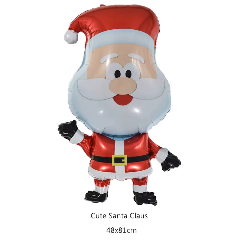 Santa Claus 1 Рождественские фольгированные шары Санта Клаус шар Снеговик Глобус Рождественский олень Пингвин шар рождественские украшения для дома год - Цвет: Santa Claus 1