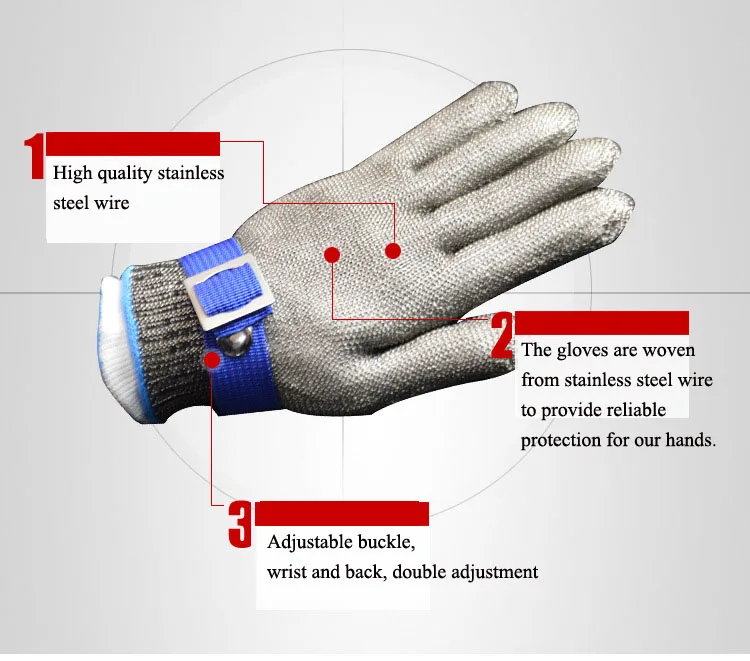 Перчатки с защитой от порезов устойчивые к ногам проволочная металлическая сетка из нержавеющей стали устойчивые к порезу перчатки для мясника