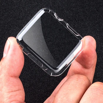 

Soft cover case For Apple Watch band 44mm 40mm apple watch 4 3 2 band 42mm 38mm iwatch band All-around Ultra-thin Clear frame