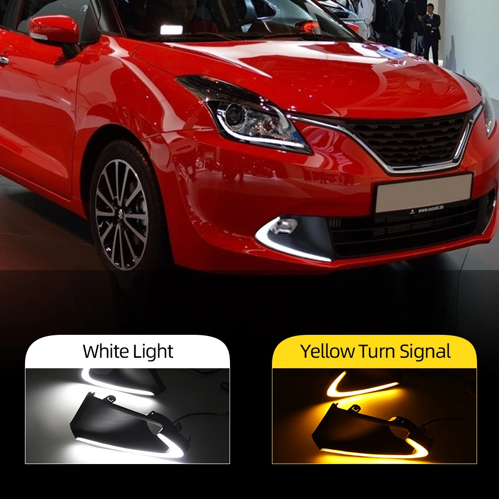 Автомобильные мигающие светодиодные фары 2 шт. для Suzuki Baleno 2016 2017 2018 2019 DRL дневные