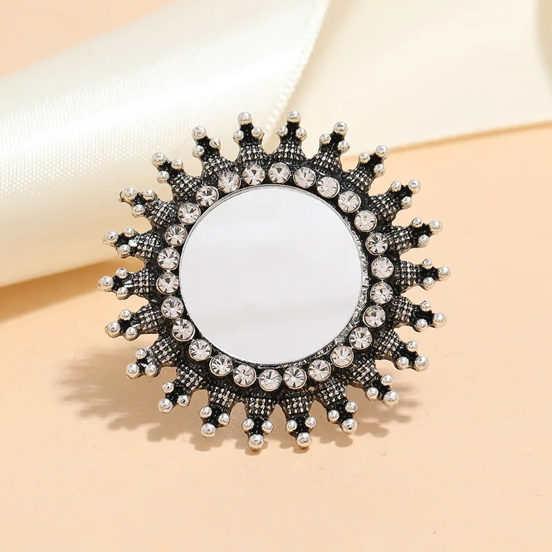 Vintage Rhinestone Adjustable Sunflower Women Rings finger rings,womens ring,jewelry rings,ring jewelry