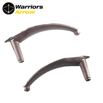 

For BMW E70 X5 SAV 2007 2008-2013 E71 E72 X6 SAV 2008-2014 Brown Pair Left Right Side Inner Door Panel Handle Pull Trim Cover