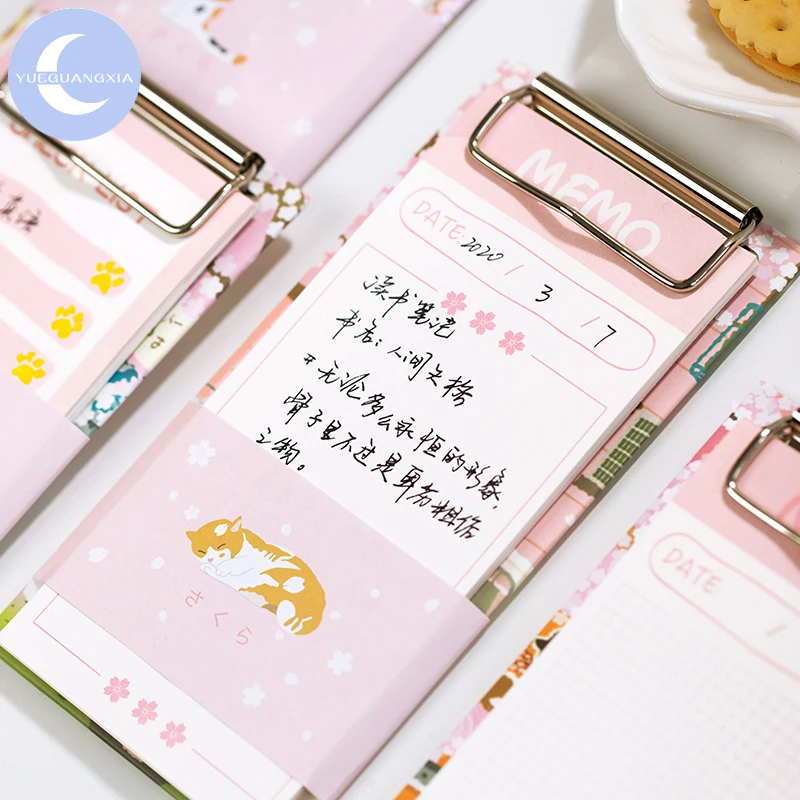 

YueGuangXia 4 Designs Japanese Sakura Girlish To Do List Loose Leaf Notepad Writing Daily Points Down Cute Memo Pads 30pcs/lot