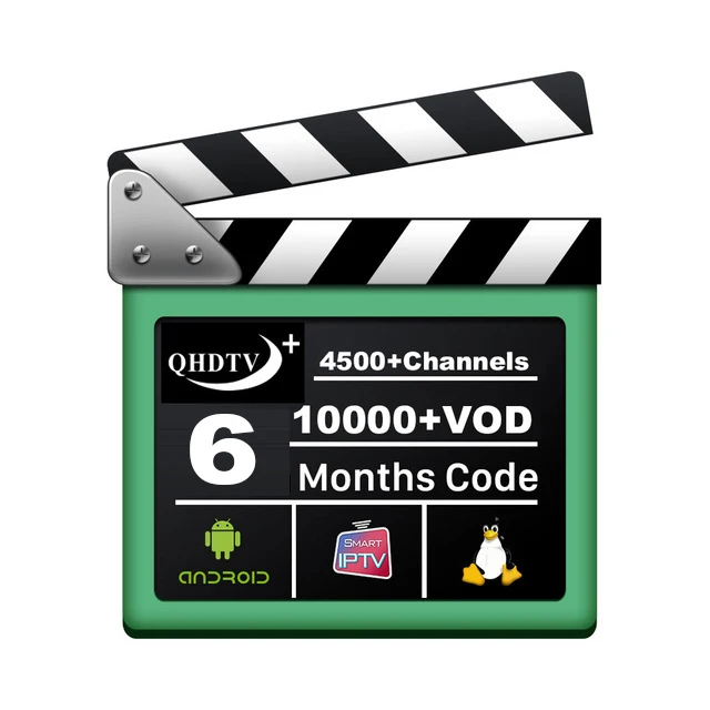 6 MONTHS QHD PLUS Android tv Box 1 год IP tv подписка QHD tv/SUB tv/IUD tv Pro код французский арабский Швеция Испания M3U IP tv для Smart tv Mag 256 коробка - Цвет: 6 MONTHS QHD PLUS
