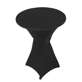 

Elastic Cocktail Table Cover 60/80cm Height Stretch Spandex Cloth Wedding Party Bar Hotel Table Cloth Decoration HIgh Quality