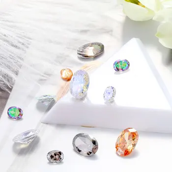

8x10mm/10pcs AAAAA+ High Quality Zircon Crystal Sew On Rhinestone Nail Art Zircon DIY Crystal Rhinestone Clothing Accessories