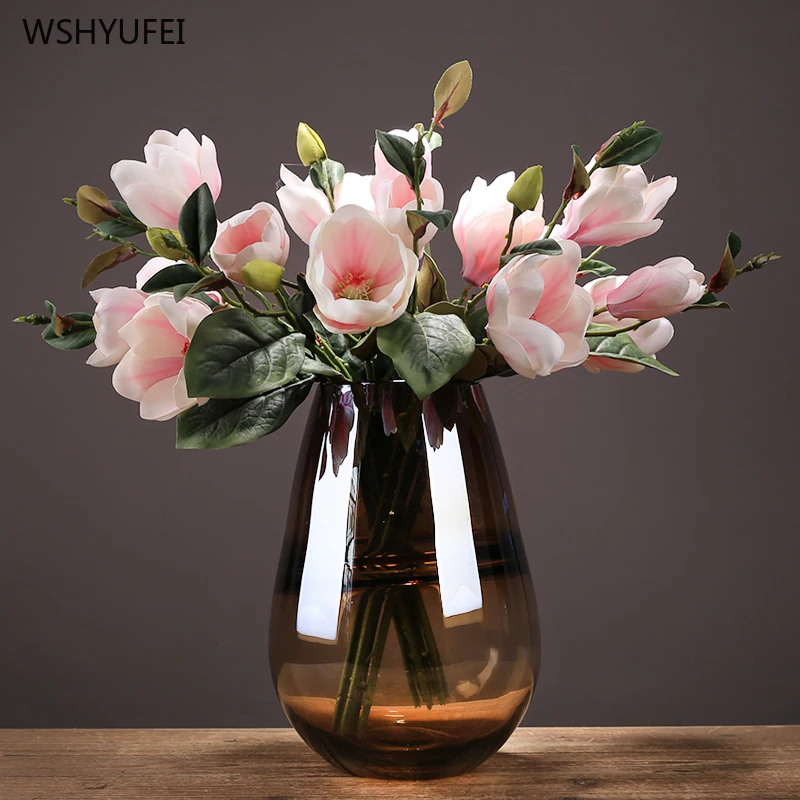 Современная креативная легкая Роскошная стеклянная ваза, увлажняющее украшение домашнего декора, гостиничная модель, гостиная, стол, искусство, цветок