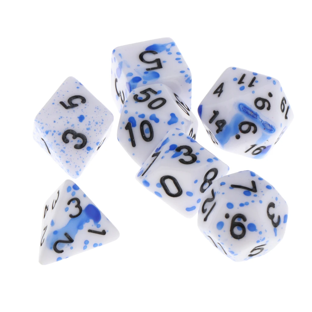 7Pc Multi-sided Dices Set D4-D20 MTG DND RPG Board Game Dice for D&D Roleplaying Party Casino Table Game Toy