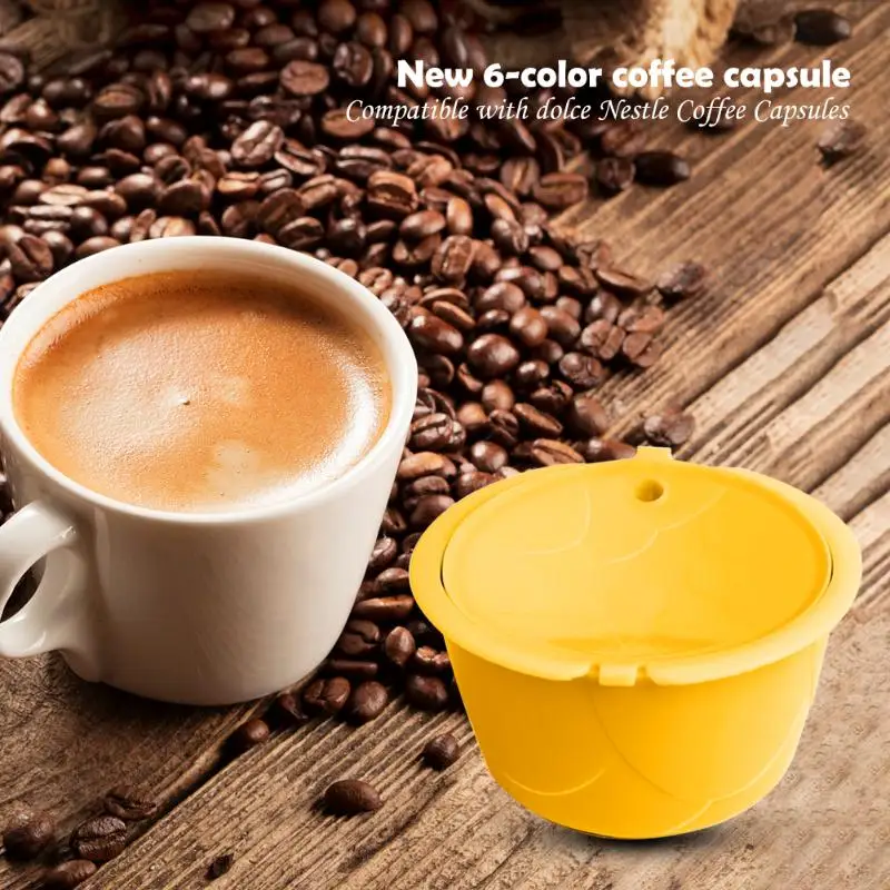 

Hot Sale Reusable Coffee Capsule Cup Strainer Filters Shell Durable Coffeeware Compatible Stainless Steel for Dolce Gusto