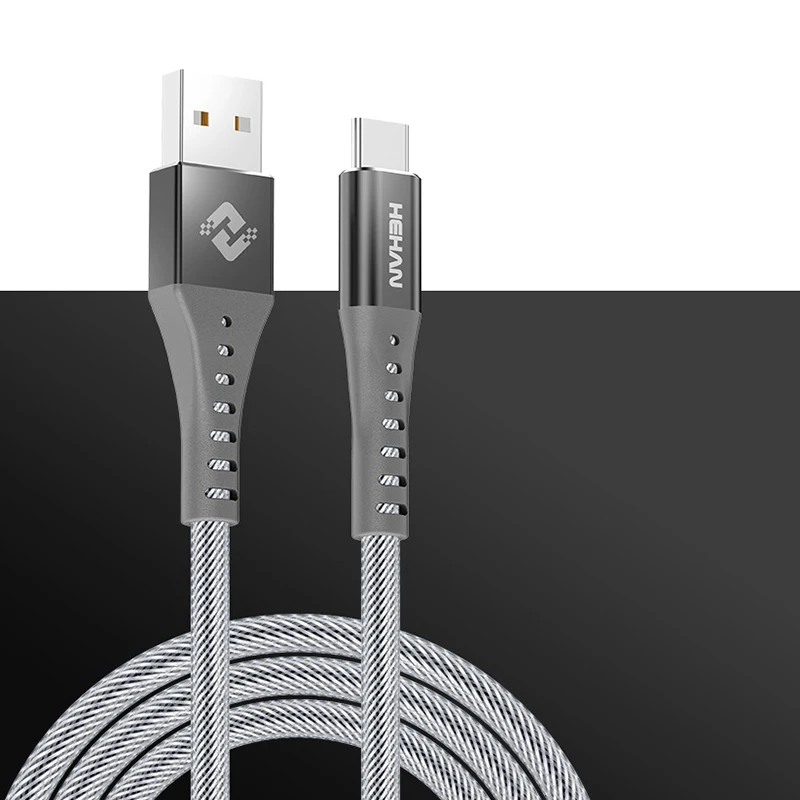 Cafele usb type-c кабель 3.5A Быстрая зарядка 1 м Микро кабели для зарядного устройства usb для Xiaomi Mi9 Red rice Note huawei samsung Iphone X Xs Max - Цвет: Gray Lightning