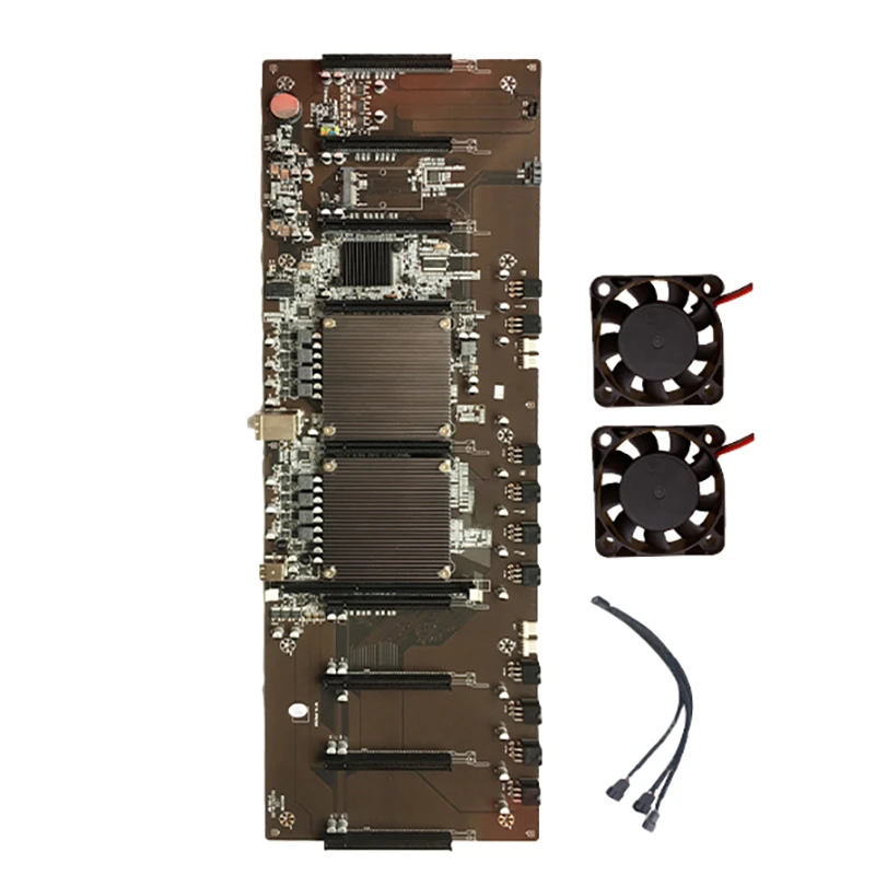 Материнская плата для майнера BTC материнская 3060 In-Line 9 карт 2 LGA 2011 ЦП DDR3 ПАМЯТЬ 60 мм