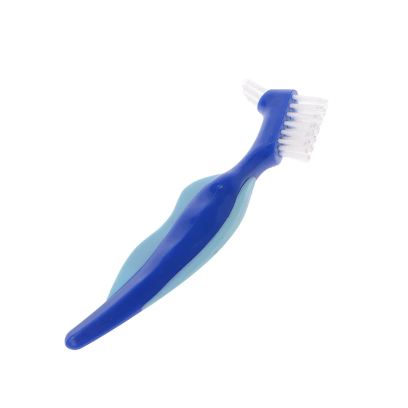 Y-Shape Dedicated Denture Double Brush Teeth Oral Care F42B