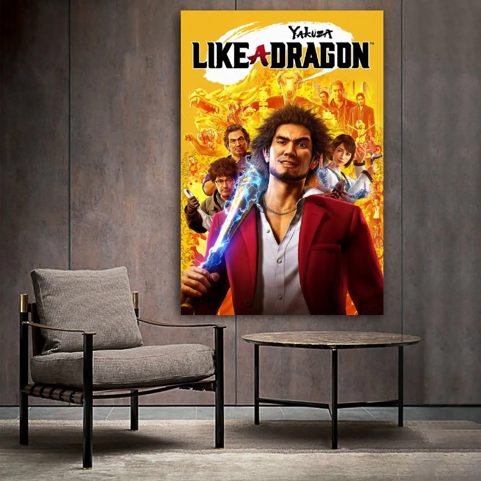 Плакат как дракон из якудзы художественный плакат на холсте и Настенная картина