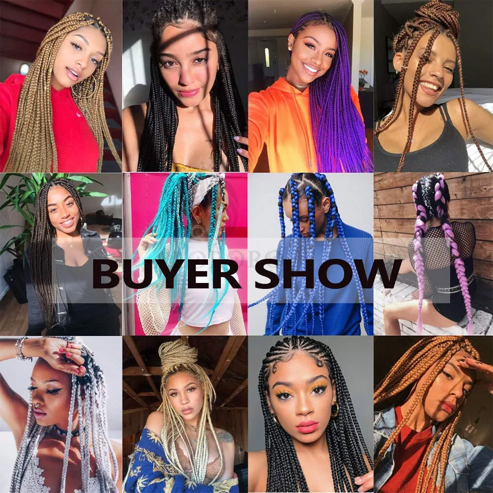 82 Inch Synthetic Braiding Hair Extensions Green Red Pink Yellow Crochet Jumbo Braids Hair Pure Color Box Twist Braids Wholesale 2