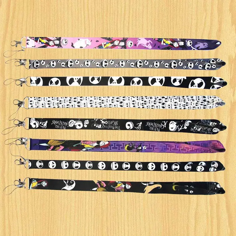 Christmas Keychian Lanyard Badge ID Cards Holders JACK Pumpkin Mobile Phone Key Straps