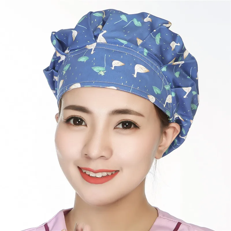 Рабочие шапочки для Для женщин медицинские хирургические головные уборы регулируемые хлопчатобумажные Хирургические колпачки для медсестры Управление хирургии скрабы - Цвет: 56