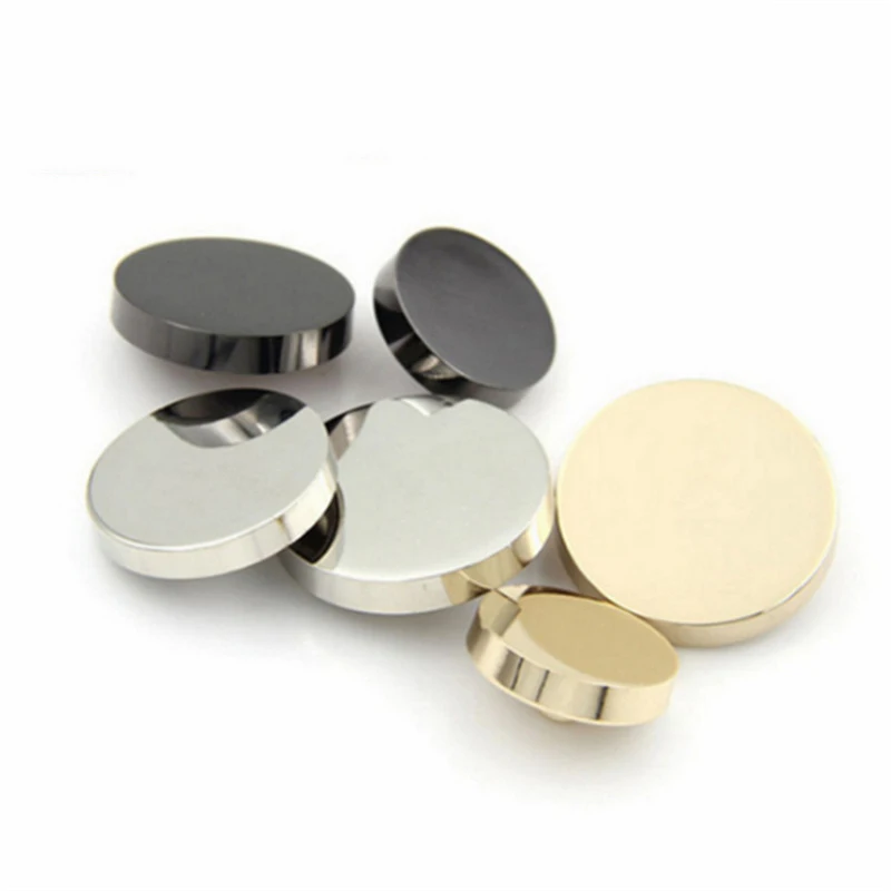 10pcs Gold Black Silver Flat Shirt Clothes Metal buttons Outerwear Buckle DIY Sewing Accessories Overcoat Woman Snap Button 4