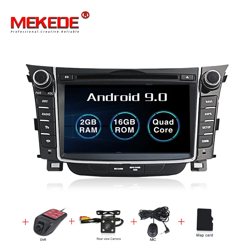 PX5 Android 9,1 Автомобильный dvd плеер для hyundai I30 Elantra GT 2012 2013 автомобильное радио gps навигация Радио стерео Мультимедиа - Цвет: 16G camera DVR