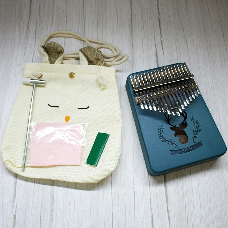 Cute Bag 17 Key Finger Kalimba Paino Mbira Sanza Thumb Piano Pocket Size Supporting Bag Cega Keyboard Marimba