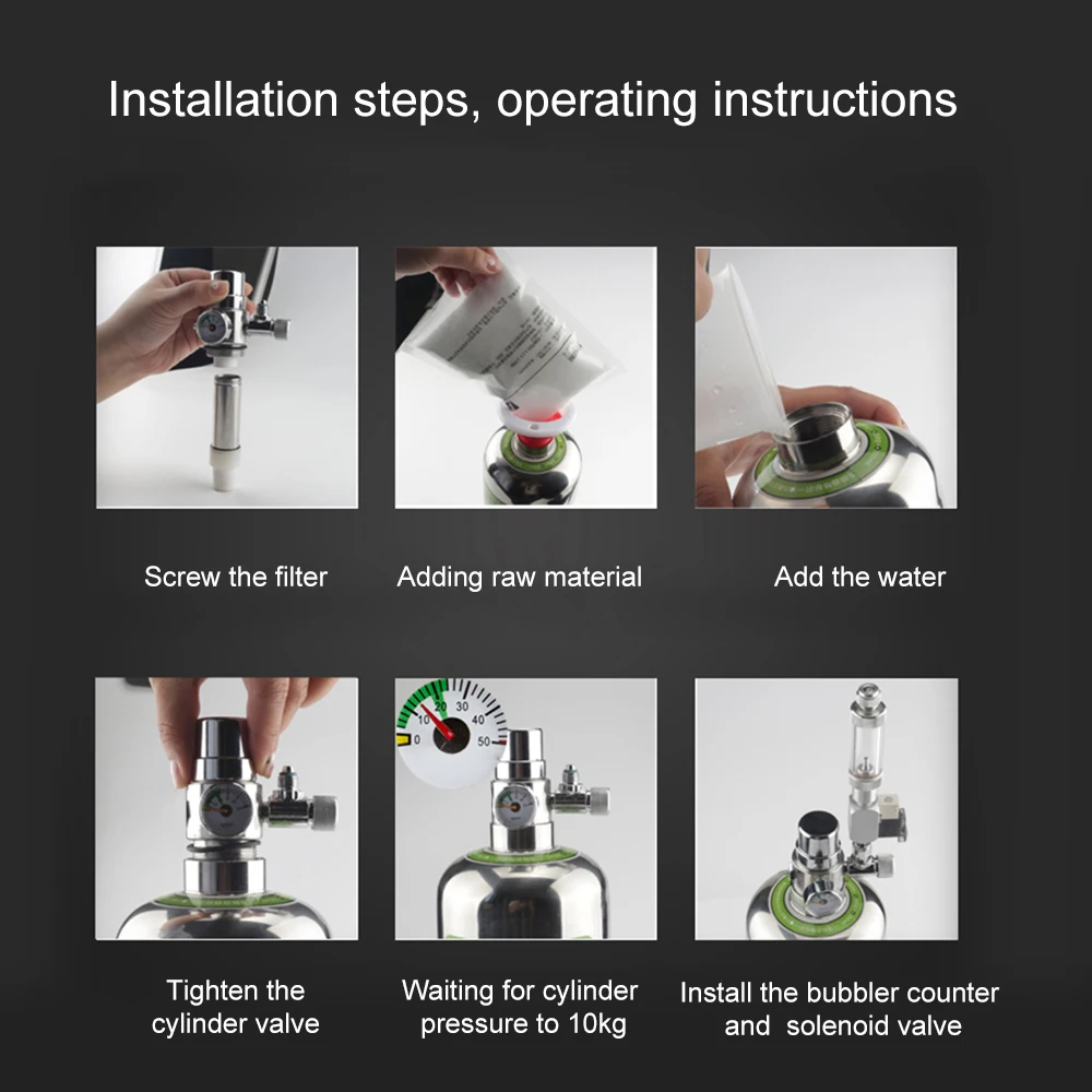 水族館用プロフェッショナルco2ジェネレーターシステムキット,電磁弁