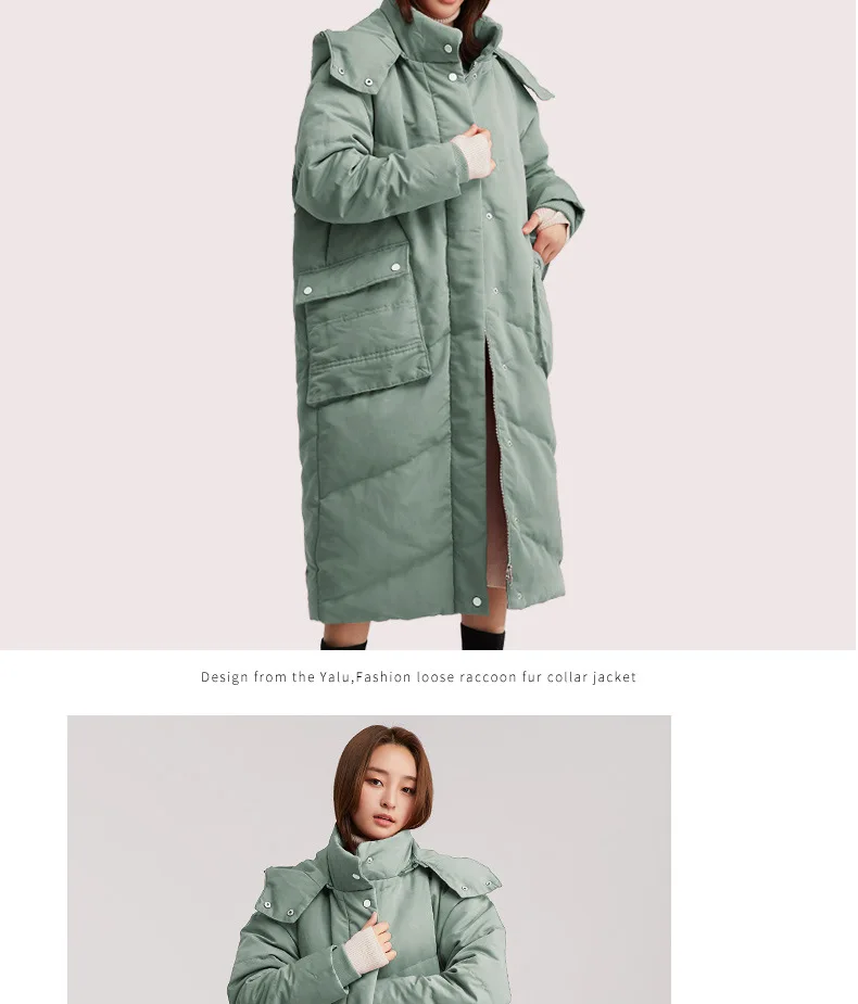 Yaloo/Yaloo Winter New Style down Jacket Women's Mid-length Thick Warm down Feather Coat Women's New Style