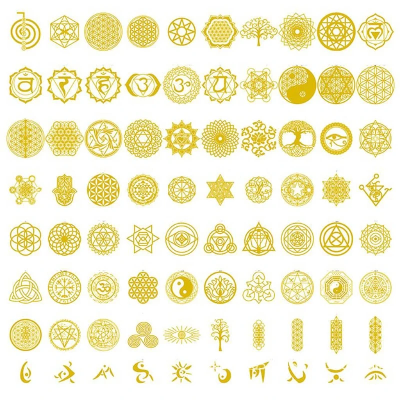 

80Pcs Copper Orgonite Sticker Tree Life Energy Tower Pyramid Epoxy Resin Crafts U4LE