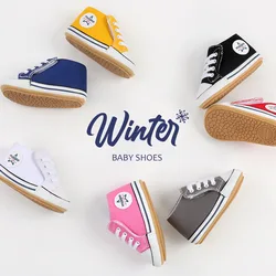 Kids Canvas First Walkers Shoes Unisex Letter Patterns Hook Walking Shoes Footwear for Spring Autumn 0-18 Months