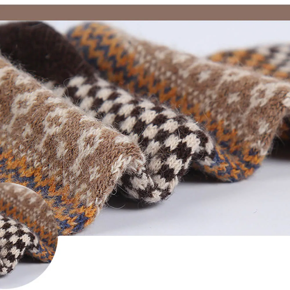5 пар мужские носки вязаные печатные теплые шерстяные зимние носки мягкие теплые носки носок для сна мужские чулки Crocse Аксессуары#38 - Цвет: C