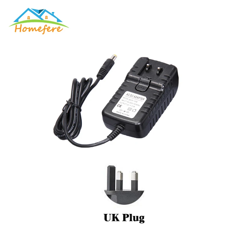 Трансформаторы систем освещения AC 100 V-240 V DC/DC 12V 1A 2A 3A Светодиодный драйвер и Питание адаптер конвертер Зарядное устройство для Светодиодные ленты света - Цвет: UK Plug