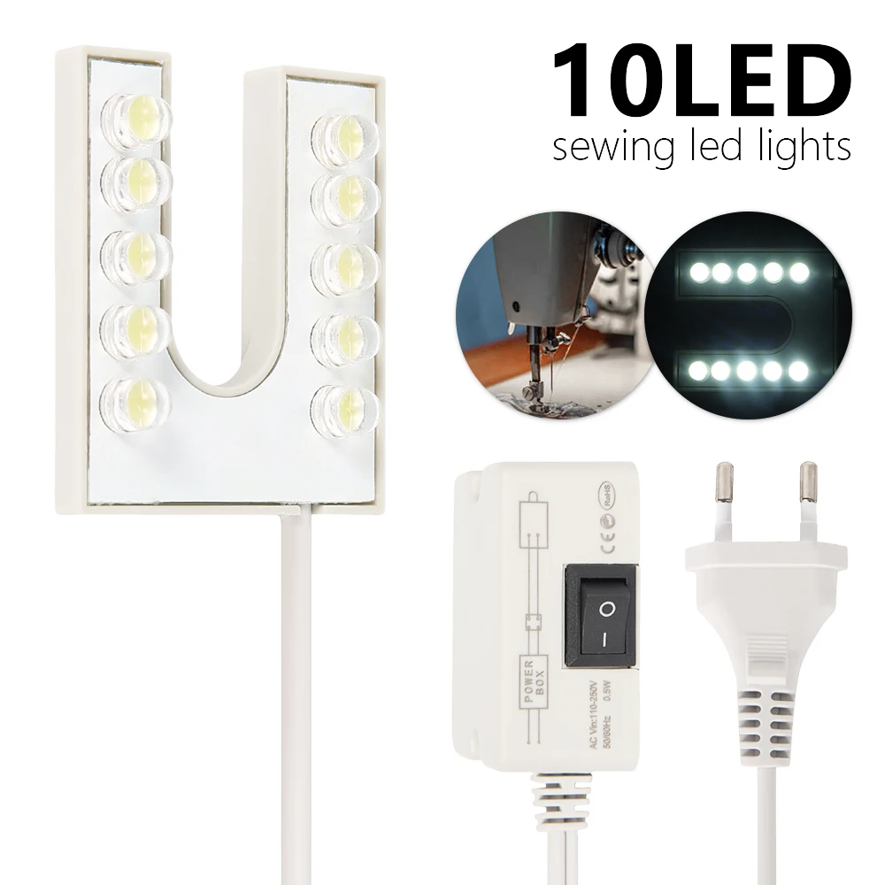 

Working Gooseneck LED Light Flexible Gooseneck with Magnetic Base for Sewing Machine 220V EU Plug