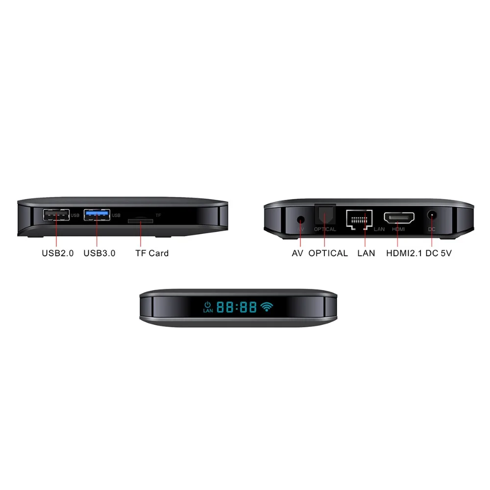 A95X F3 RGB Light Smart TV Box Amlogic Android 9.0 4G 32G 64G Wifi BT Set Top Box YouTube 1080P 4K 2G 16G Media Player