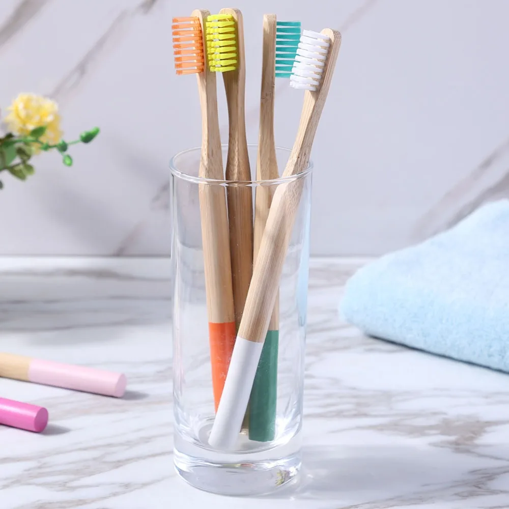 multicolorido eco-friendly cerda macia escova de dentes