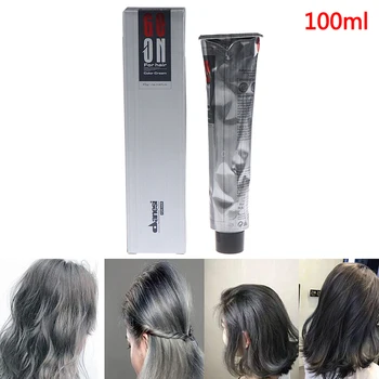 

1PCS 100ML Unisex Light Gray Silver DIY Grandmother Color Hair Cream Permanent Dye