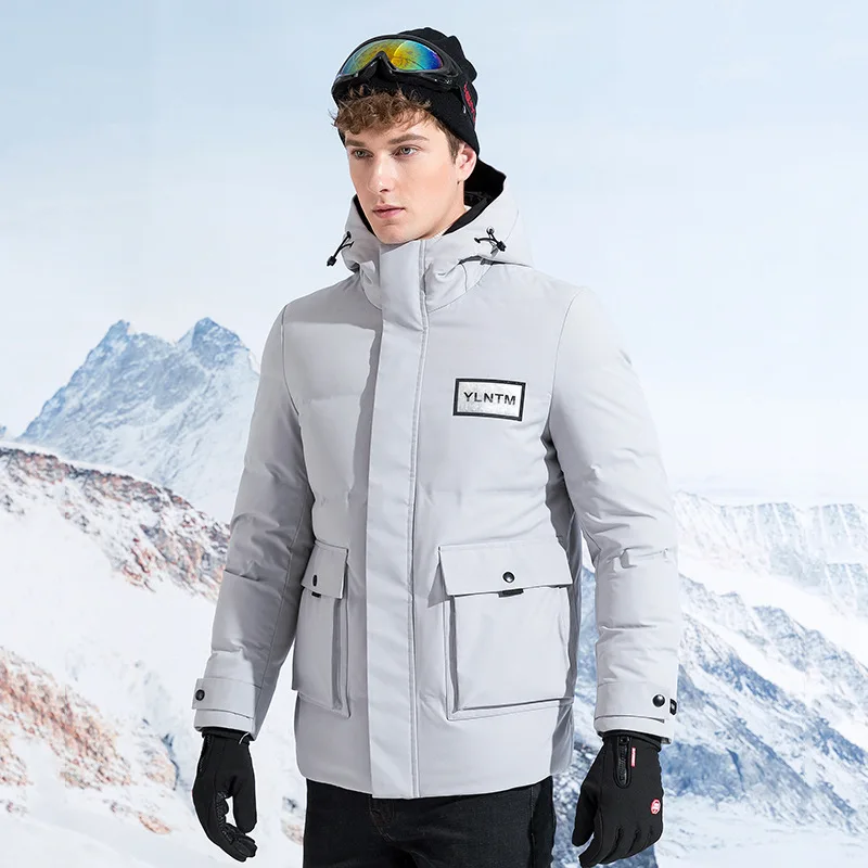 MEN'S down Jacket Men's Short-Style Coat Slim Fit Stand Collar Cold Tops Youth Business Casual Coat